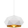 4_Possini Euro Desic 15" Wide White Geometric Pendant Light