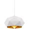 Possini Euro Desic 15" Wide White Geometric Pendant Light