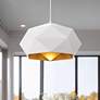 3_Possini Euro Desic 15" Wide White Geometric Pendant Light