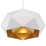 6_Possini Euro Desic 15" Wide White Geometric Pendant Light more views