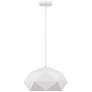 Watch A Video About the Possini Euro Desic 15 Wide White Geometric Pendant Light