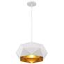 Watch A Video About the Possini Euro Desic 15 Wide White Geometric Pendant Light