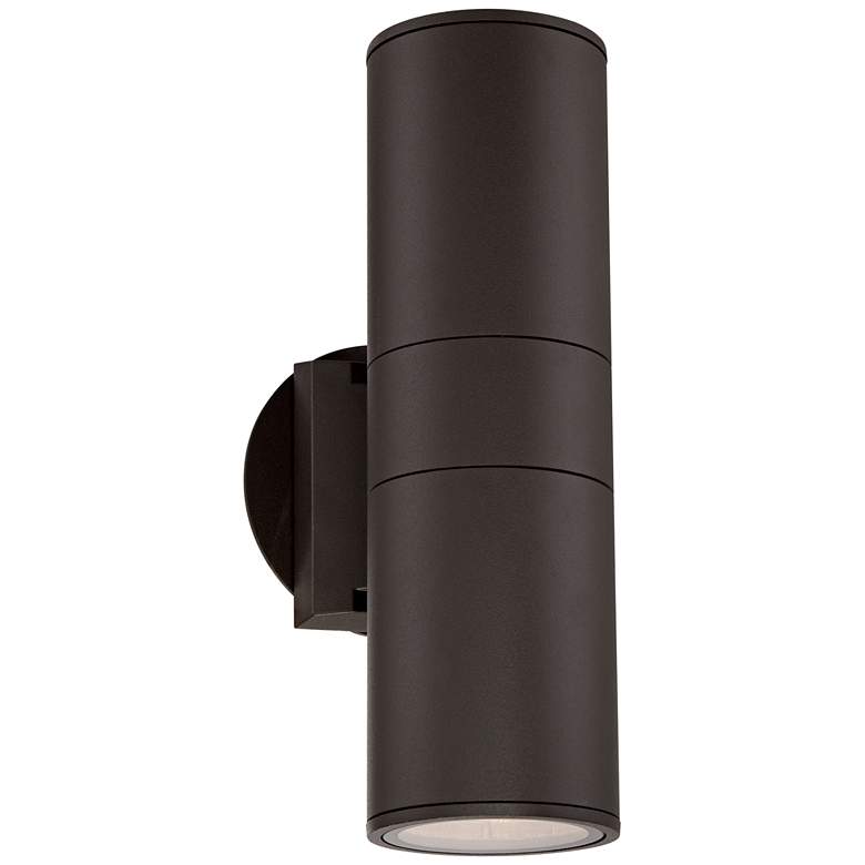 Image 2 Possini Euro Design 11 3/4" High Brown Up-Down Modern Wall Sconce