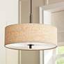 Possini Euro Design 16" Wide Beige Cream Drum Pendant Light in scene