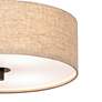 Possini Euro Design 16" Wide Beige Cream Drum Pendant Light in scene