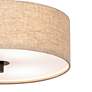 4_Possini Euro Design 16" Wide Beige Cream Drum Pendant Light more views