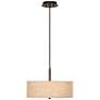 Possini Euro Design 16" Wide Beige Cream Drum Pendant Light in scene