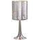 Possini Euro Design 19" H Laser-Cut Chrome Accent Table Lamp