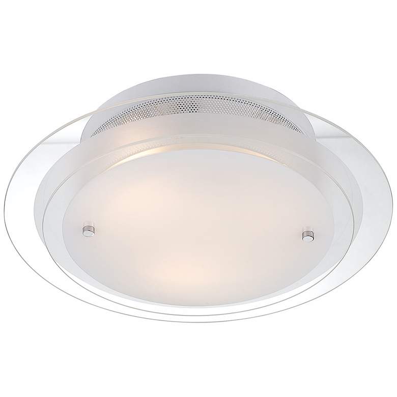 Image 3 Possini Euro Design 2-Tier Glass 15 3/4 inch Wide Ceiling Light