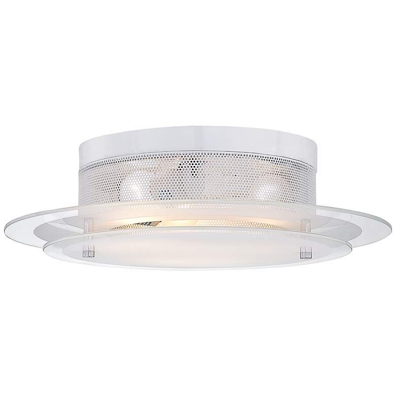 Image 4 Possini Euro Design 2-Tier Glass 15 3/4 inch Wide Ceiling Light more views