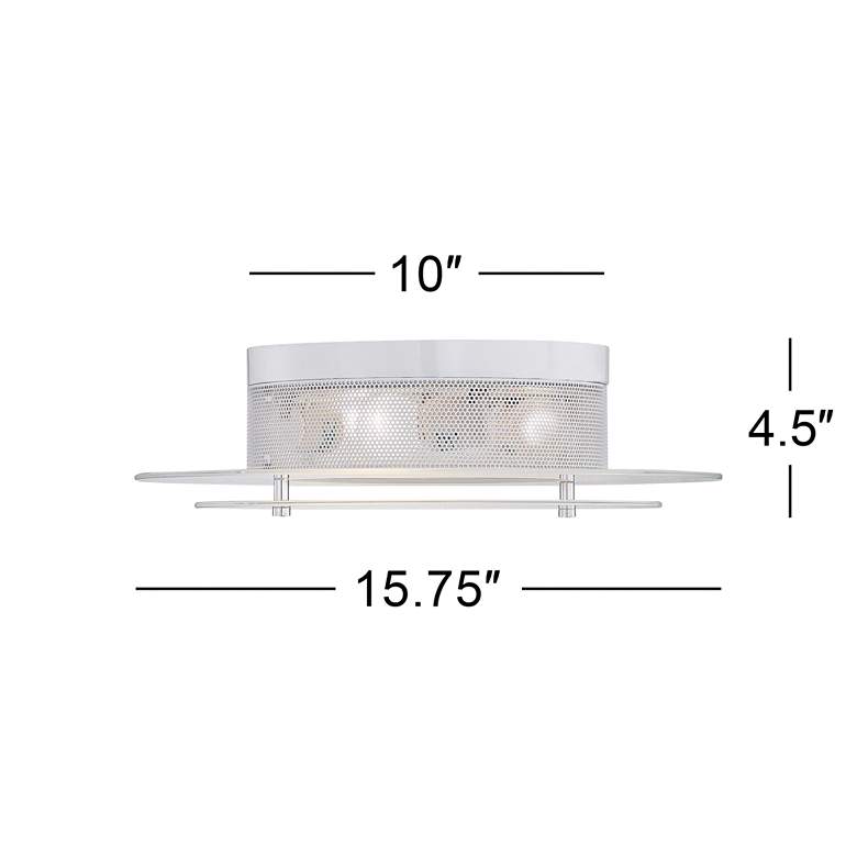 Image 7 Possini Euro Design 2-Tier Glass 15 3/4 inch Wide Ceiling Light more views