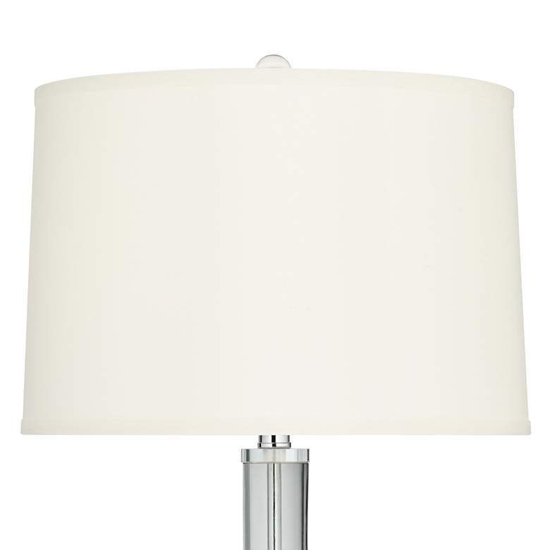 Image 4 Possini Euro Design 30" High Smoke Gray Fluted Glass Table Lamp more views