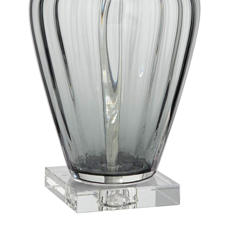 Image 6 Possini Euro Design 30" High Smoke Gray Fluted Glass Table Lamp more views
