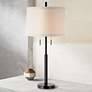 Possini Euro Design 33" High Matte Dark Bronze Stick Buffet Table Lamp in scene