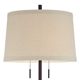 Image4 of Possini Euro Design 33" High Matte Dark Bronze Stick Buffet Table Lamp more views