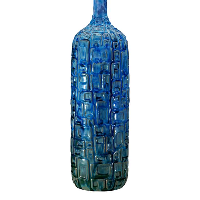 Image 6 Possini Euro Design 36" High Teal Blue Modern Ceramic Table Lamp more views