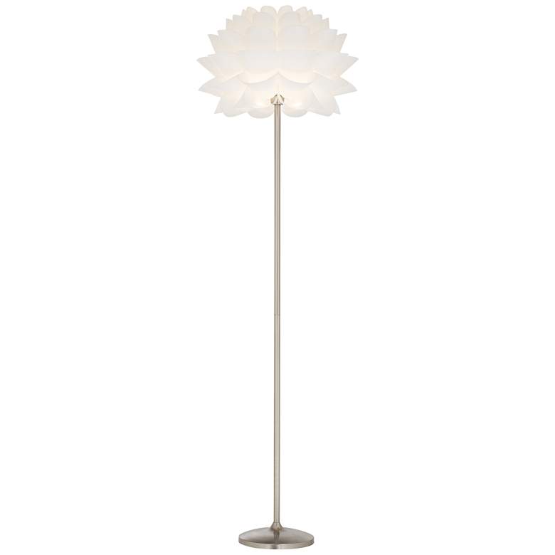 Image 6 Possini Euro Design 63" White Flower Modern Floor Lamp more views