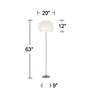 7_Possini Euro Design 63" White Flower Modern Floor Lamp more views