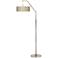 Possini Euro Design 71 1/2" Nickel and Sesame Modern Arc Floor Lamp