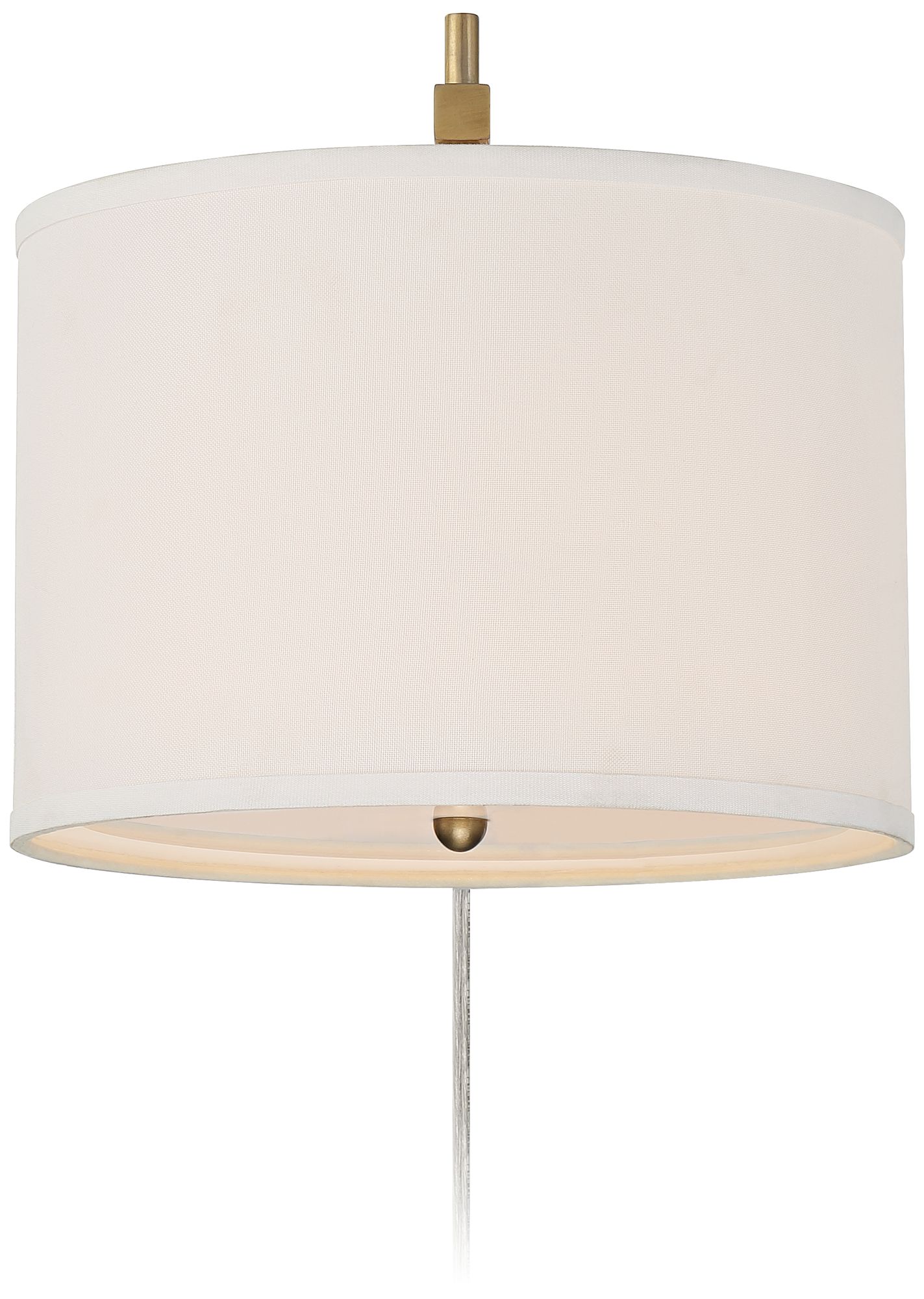 Image 4 Possini Euro Design Adair 12" Modern Warm Brass Plug-In Wall Lamp more views