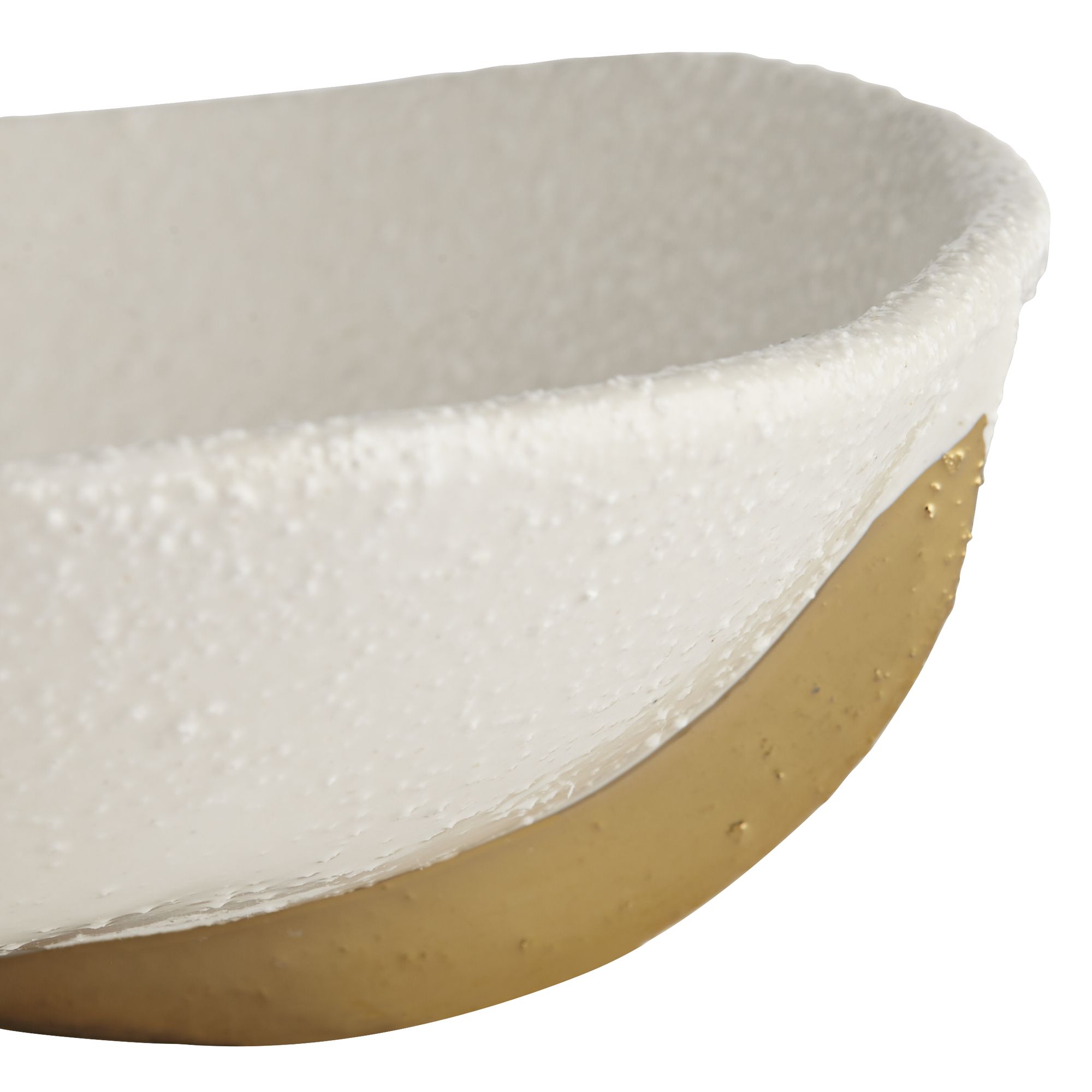 Image 4 Possini Euro Design Adelaide 7" White/Gold Ceramic Round Fruit Bowl more views