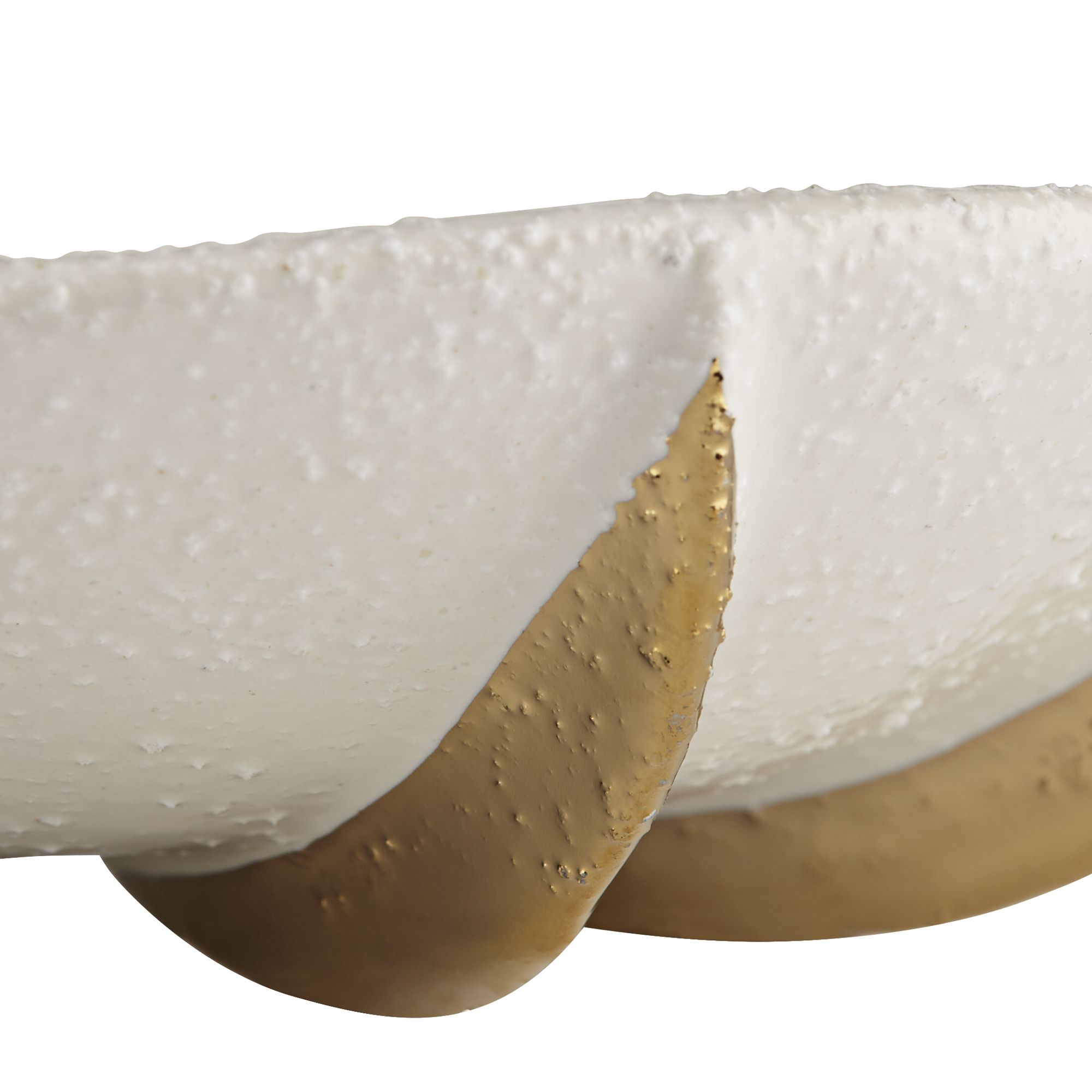 Image 5 Possini Euro Design Adelaide 7" White/Gold Ceramic Round Fruit Bowl more views