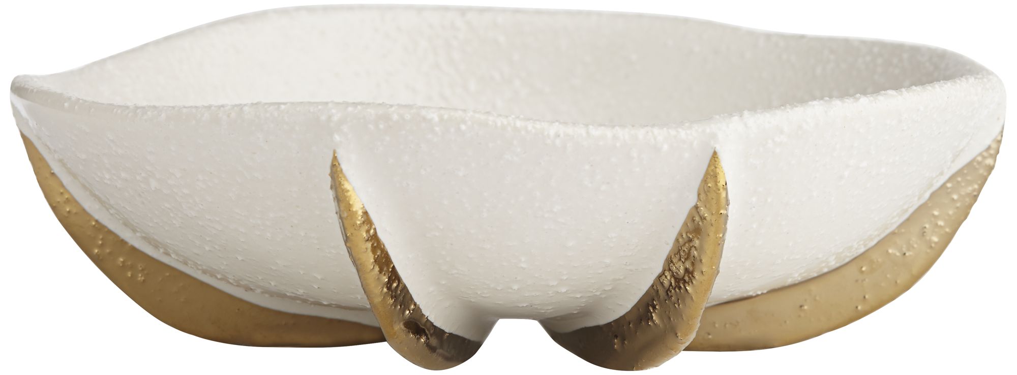 Image 7 Possini Euro Design Adelaide 7" White/Gold Ceramic Round Fruit Bowl more views