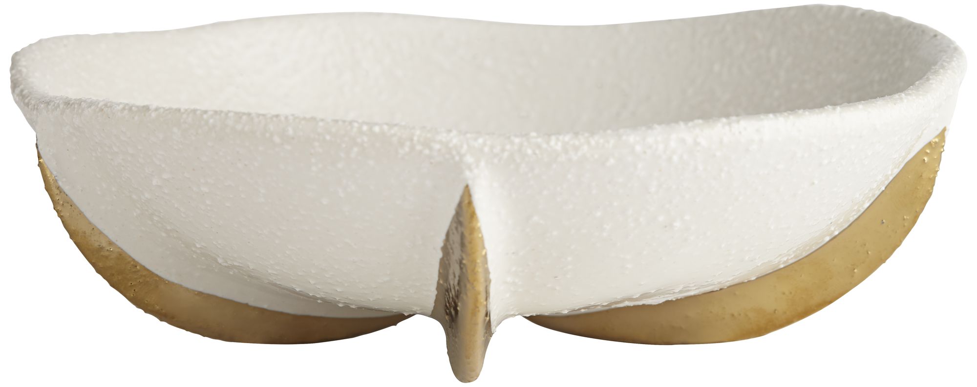 Possini Euro Design Adelaide 7" White/Gold Ceramic Round Fruit Bowl in scene