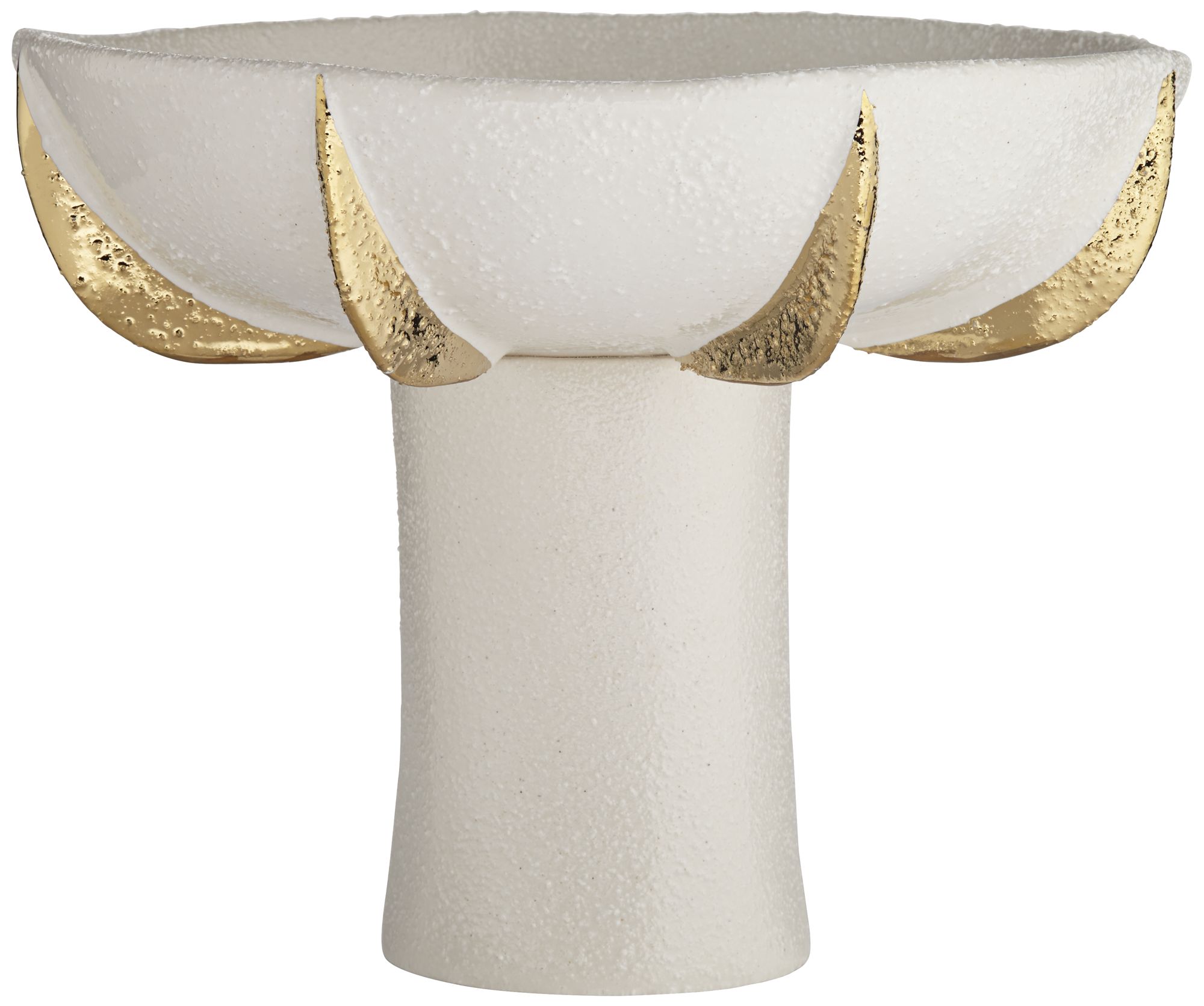 Image 6 Possini Euro Design Adelaide 9 3/4" White/Gold Ceramic Pedestal Bowl more views