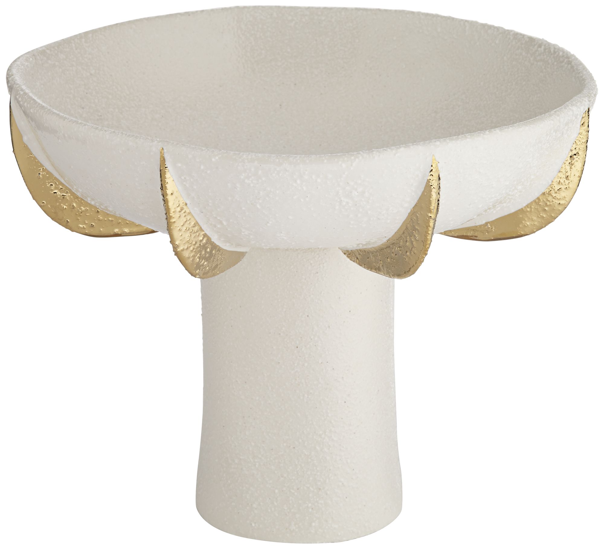 Image 7 Possini Euro Design Adelaide 9 3/4" White/Gold Ceramic Pedestal Bowl more views