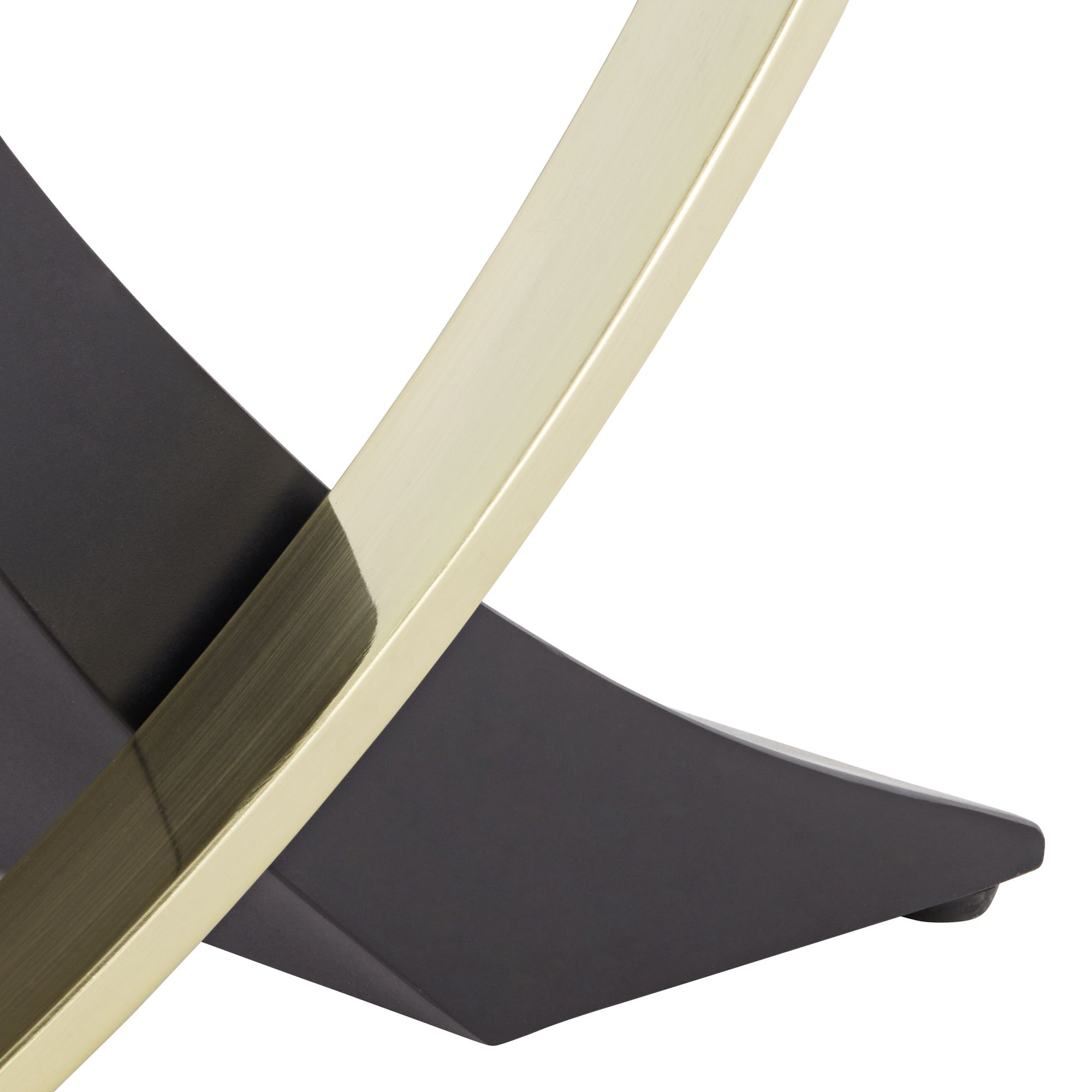 Image 6 Possini Euro Design Airfoil 24"W Modern Black and Gold Glass End Table more views