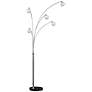 Possini Euro Design Allegra 88" High Crystal Ball Arc Floor Lamp in scene