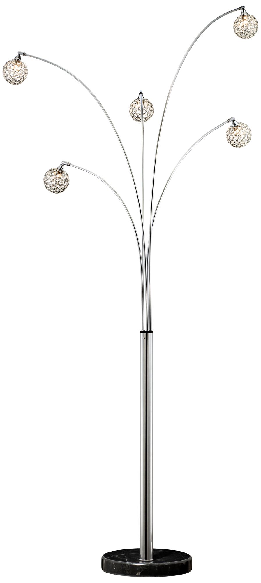 Image 6 Possini Euro Design Allegra 88" High Crystal Ball Arc Floor Lamp more views