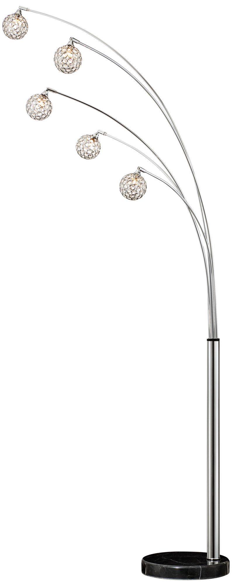 Image 7 Possini Euro Design Allegra 88" High Crystal Ball Arc Floor Lamp more views