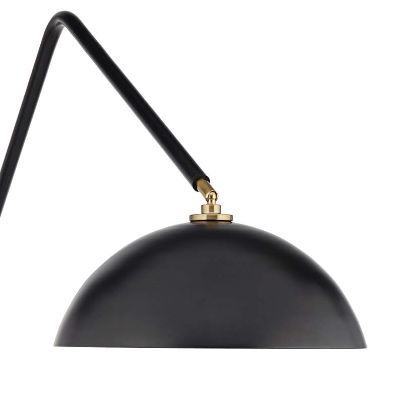 Image 3 Possini Euro Design Angles 80" High Black Finish Modern Arc Floor Lamp more views