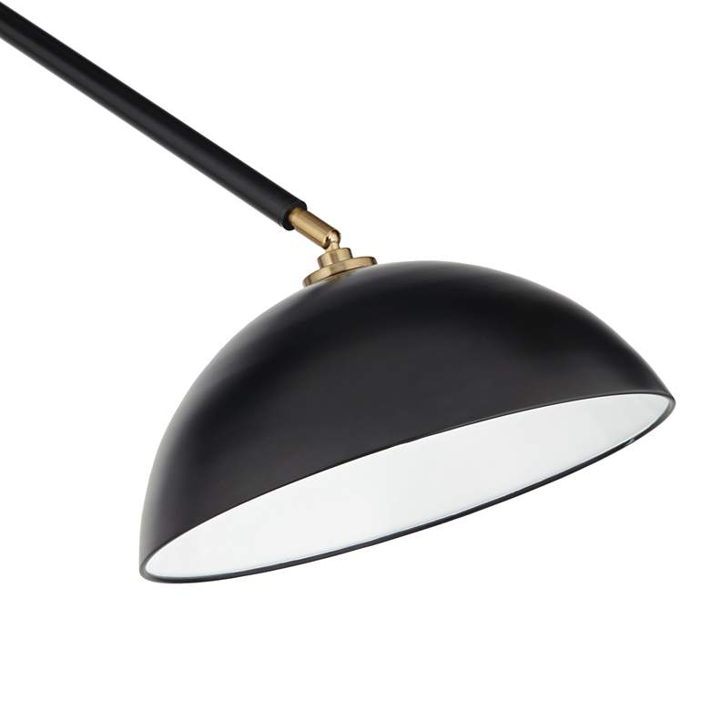 Image 4 Possini Euro Design Angles 80" High Black Finish Modern Arc Floor Lamp more views