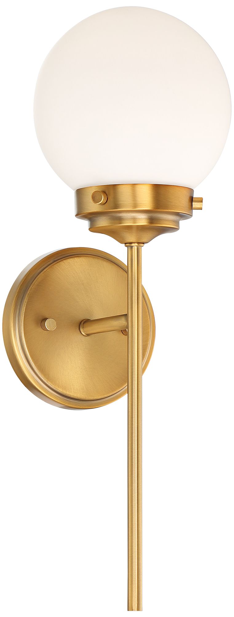 Image 2 Possini Euro Design Ayva 18" High Brass and White Glass Wall Sconce