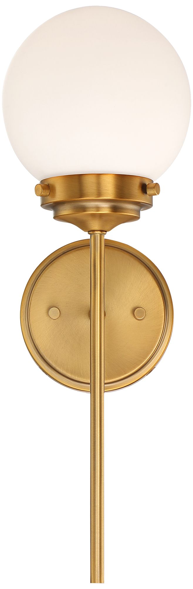 Image 4 Possini Euro Design Ayva 18" High Brass and White Glass Wall Sconce more views