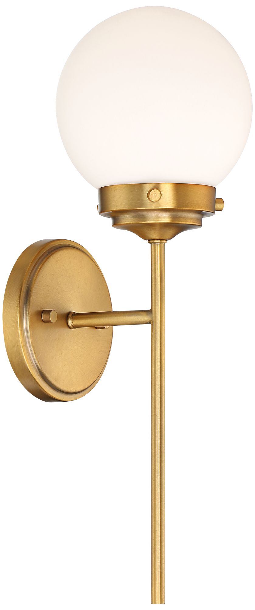 Image 5 Possini Euro Design Ayva 18" High Brass and White Glass Wall Sconce more views
