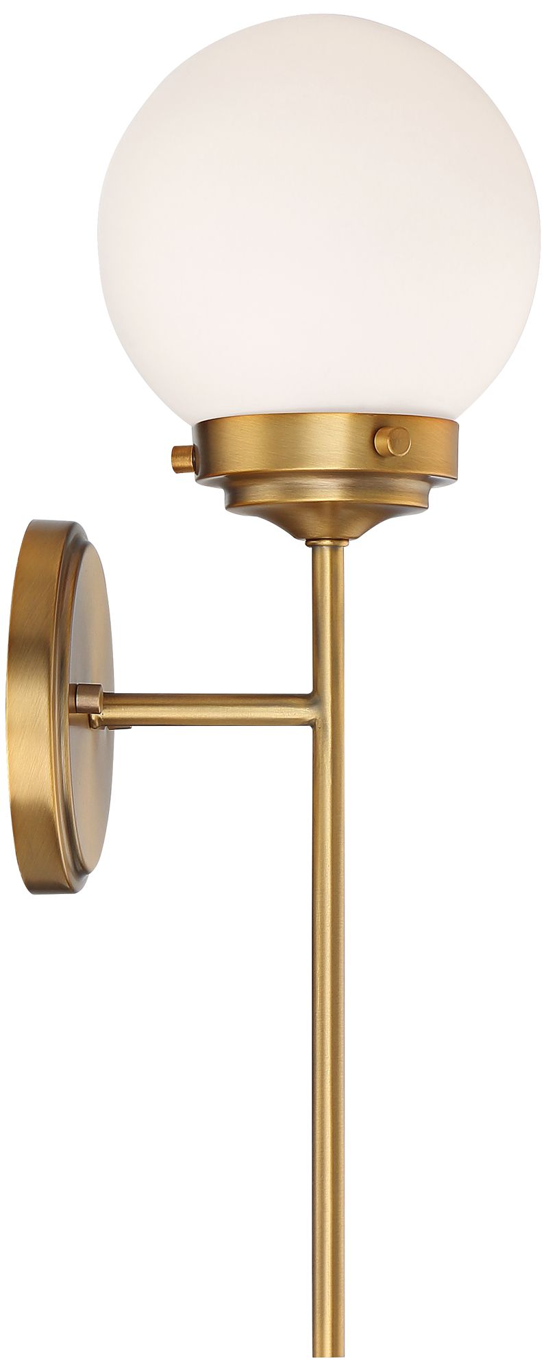 Image 6 Possini Euro Design Ayva 18" High Brass and White Glass Wall Sconce more views