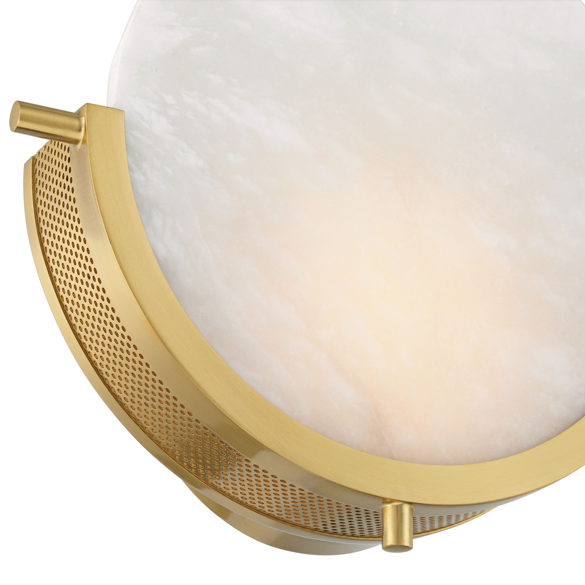 Image 3 Possini Euro Design Barranco 9 1/2" Warm Gold and Alabaster LED Sconce more views
