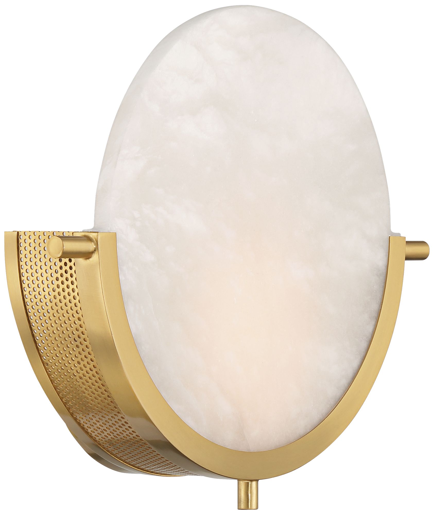 Image 6 Possini Euro Design Barranco 9 1/2" Warm Gold and Alabaster LED Sconce more views