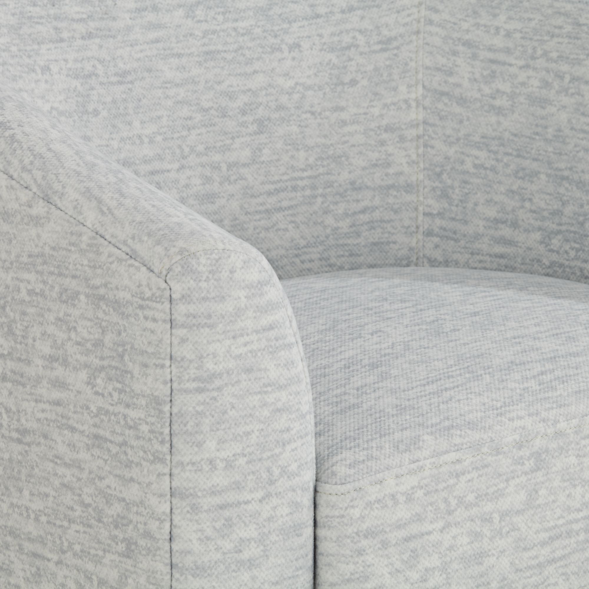 Image 6 Possini Euro Design Barrel 30 3/4" Wide Gray Fabric Swivel Chair more views
