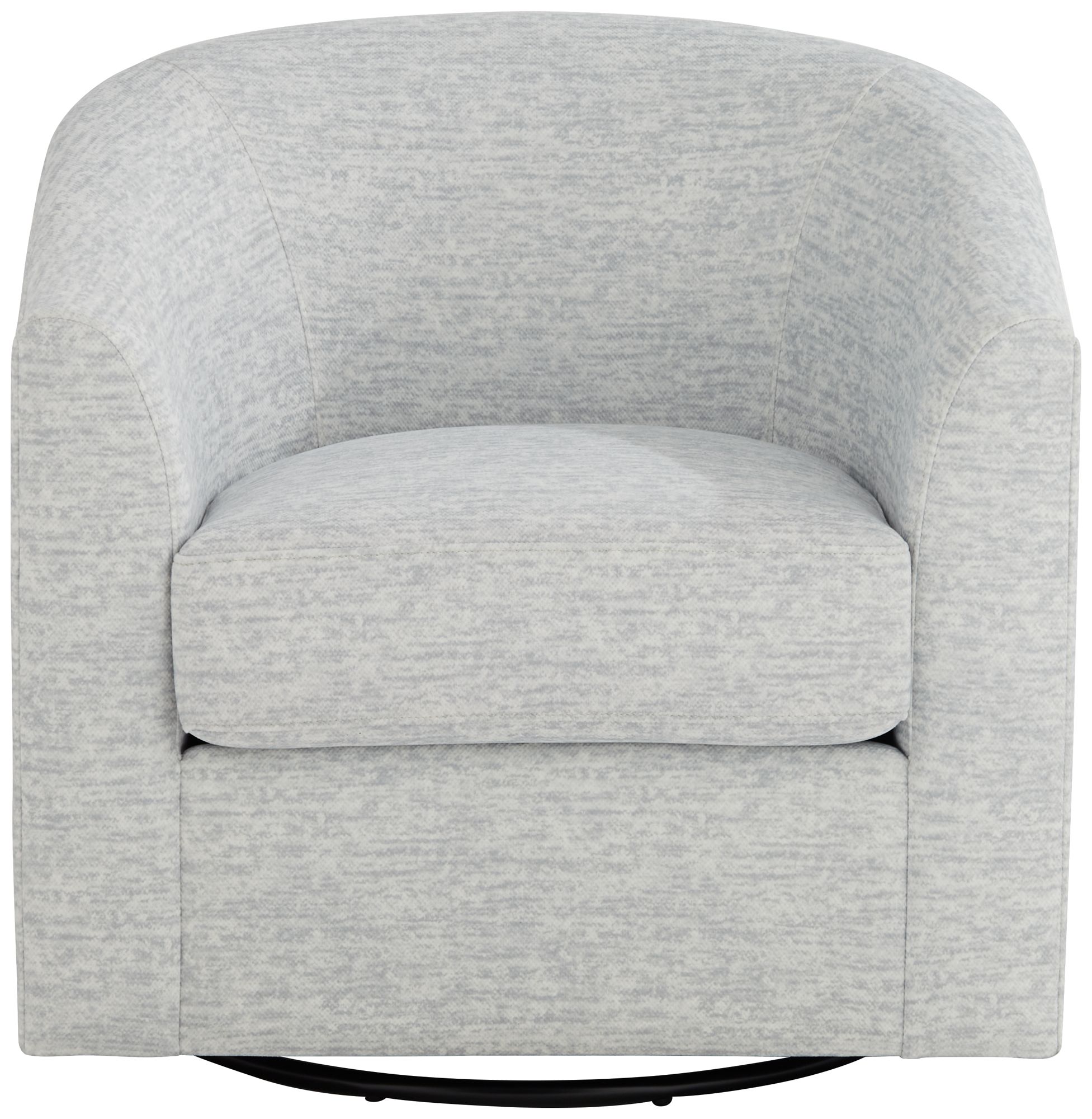Possini Euro Design Barrel 30 3/4" Wide Gray Fabric Swivel Chair in scene
