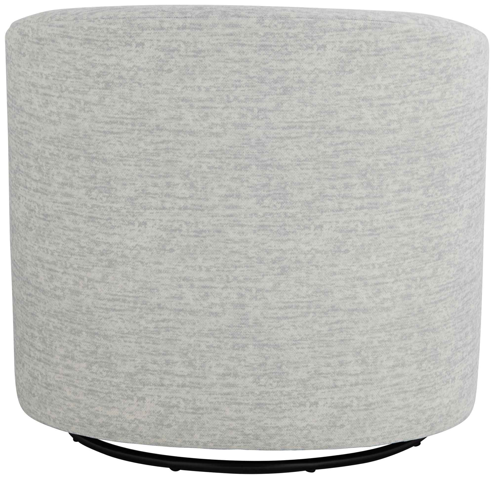 Possini Euro Design Barrel 30 3/4" Wide Gray Fabric Swivel Chair in scene
