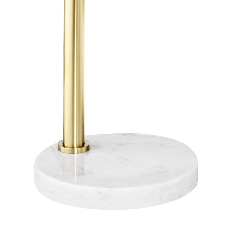 Image 4 Possini Euro Design Basque White Marble and Gold Modern Arc Floor Lamp more views