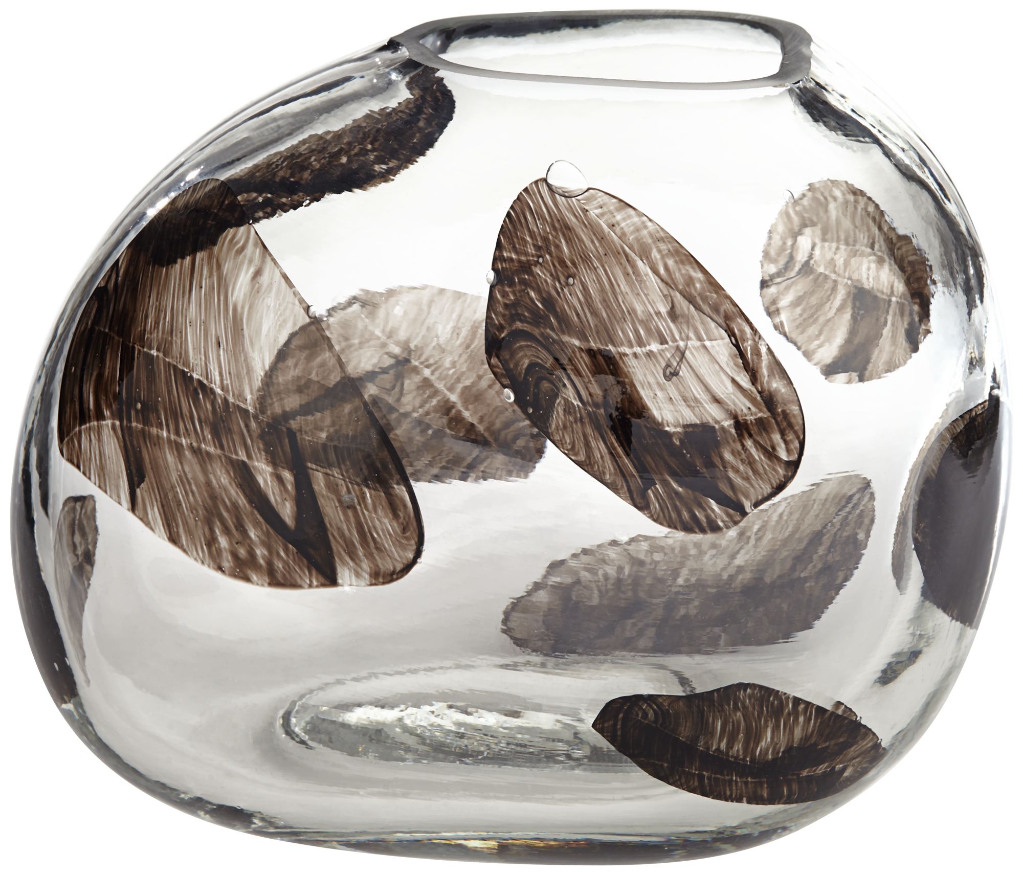 Image 2 Possini Euro Design Beatrice 10 1/4" Wide Brown Transparent Glass Vase