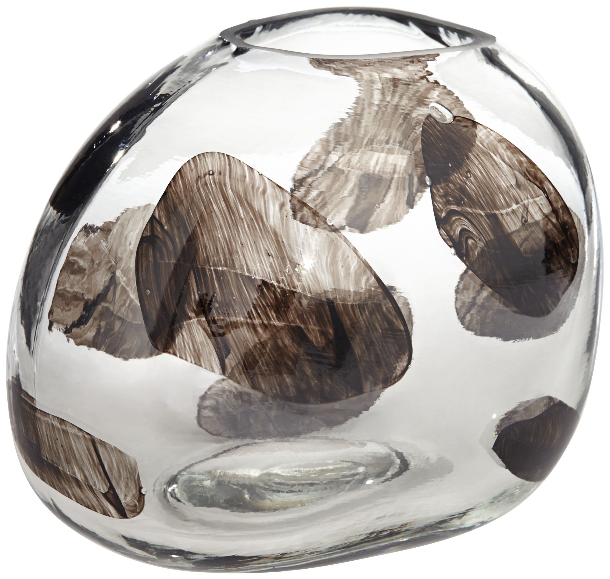 Image 5 Possini Euro Design Beatrice 10 1/4" Wide Brown Transparent Glass Vase more views