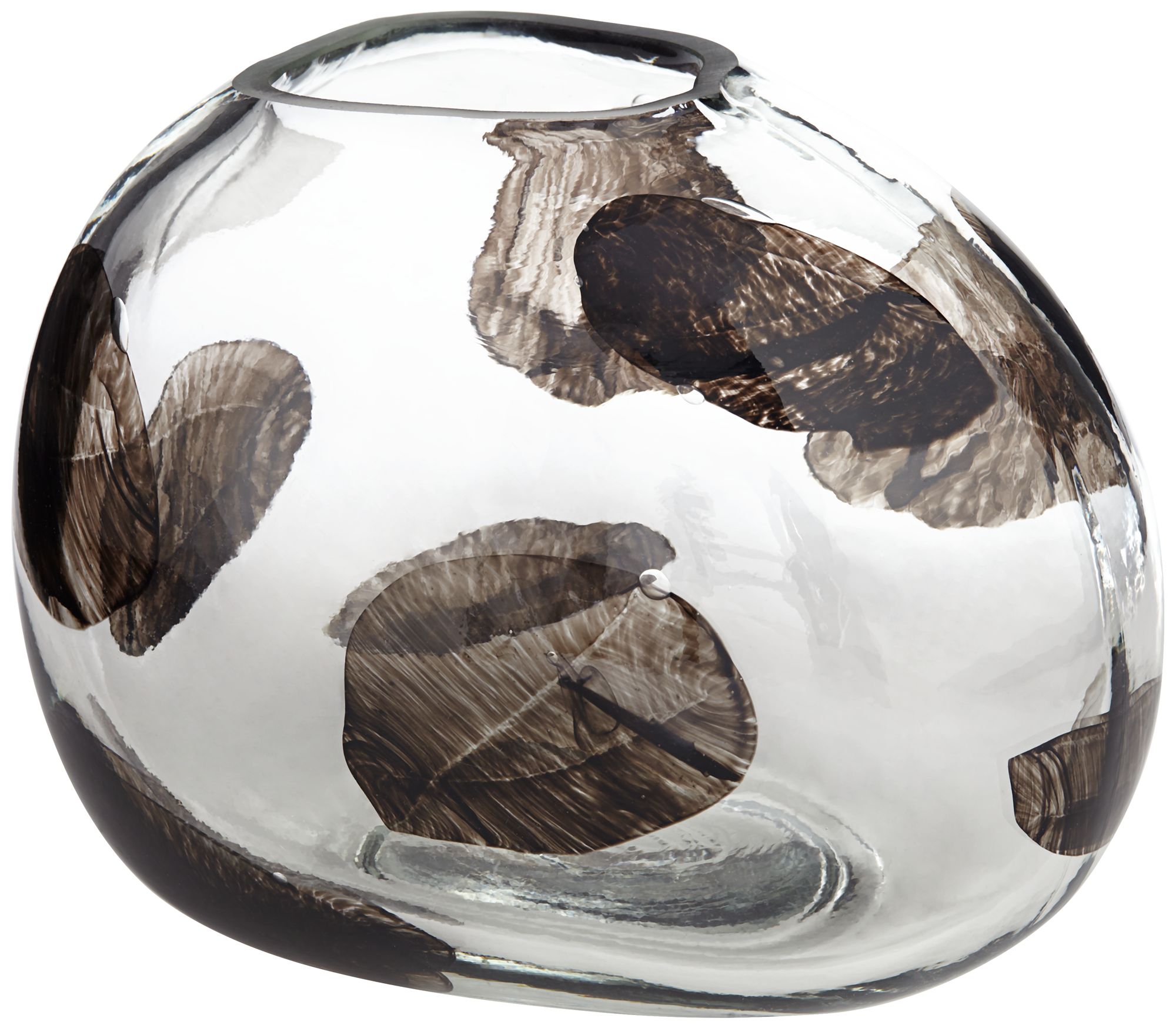 Image 6 Possini Euro Design Beatrice 10 1/4" Wide Brown Transparent Glass Vase more views