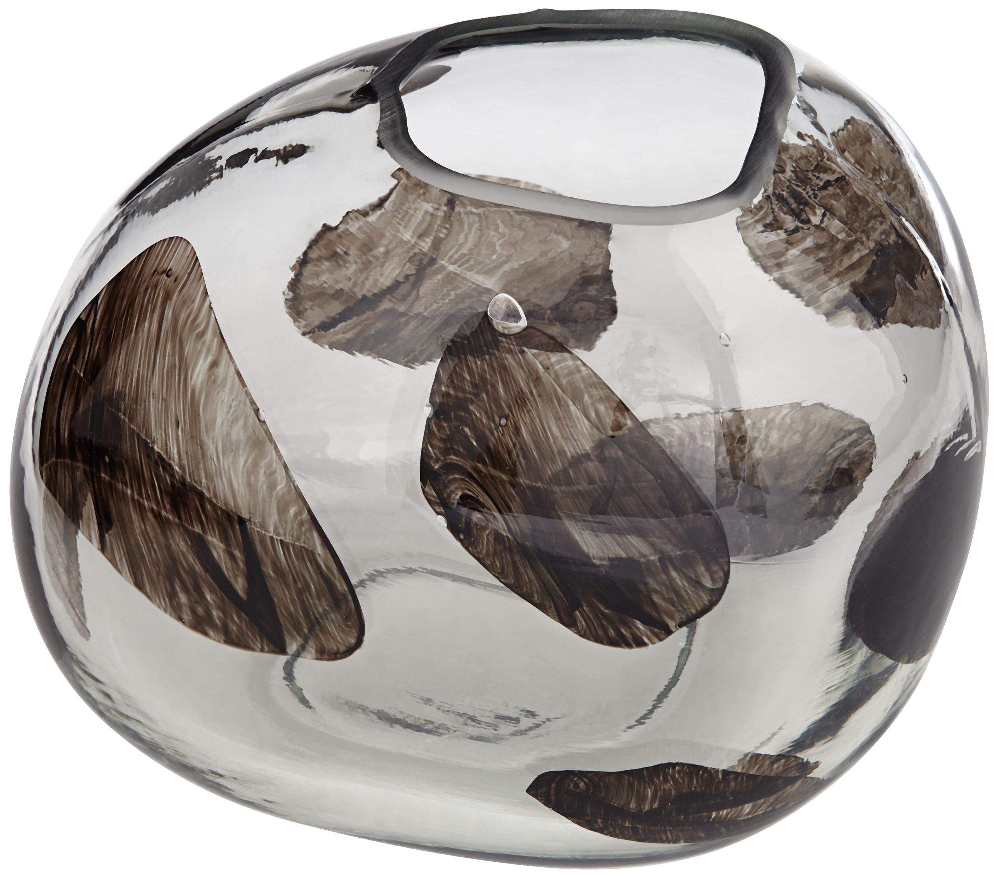 Image 7 Possini Euro Design Beatrice 10 1/4" Wide Brown Transparent Glass Vase more views